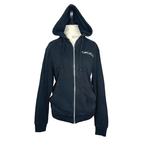 H&M x Coachella | Women | Black Cozy Casual Music Festival Hoodie | Size Small - Picture 2 of 12